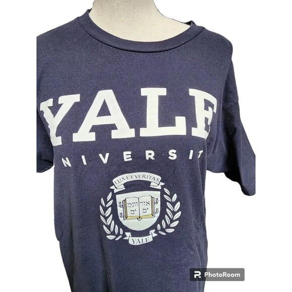 YALE University T-Shirt Size Large Blue - Picture 2 of 6